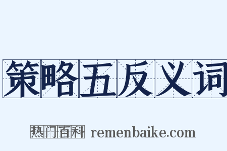 策略五反义词是什么意思的图片